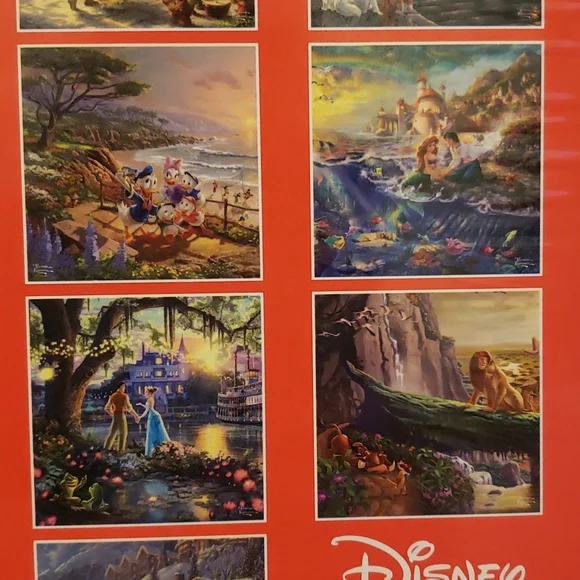 2023 Disney Dreams Thomas Kinkade 16 month wall calendar 12" x 12" - Picture 8 of 12